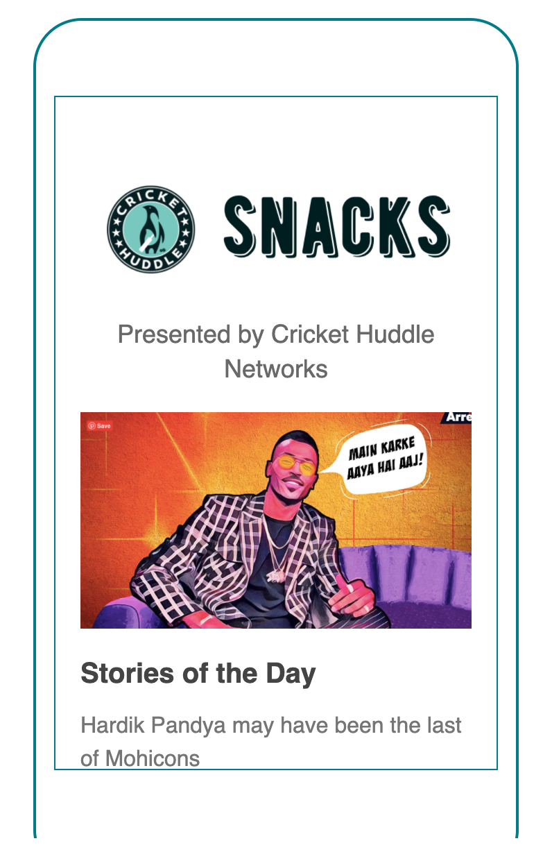 Cricket Huddle Snacks